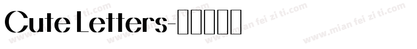Cute Letters字体转换
